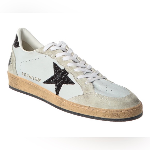 Golden Goose Men’s Ball Star Sneaker, White black Cocco NIB Auth - Picture 3 of 6